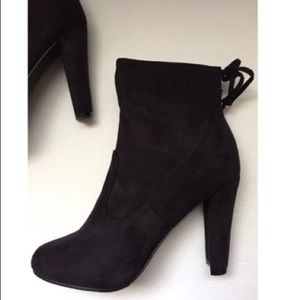 Black Faux Suede Bootie NWOT